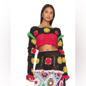 CeliaB x REVOLVE Poleon Crochet Top L